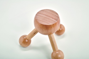 Logo trade promotional merchandise photo of: Hand held massager in wood